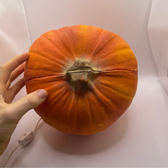 Vintage 1993 Trendmasters Light Up Lighted Pumpkin Jack O Lantern Foam Mold - Picture 5 of 8